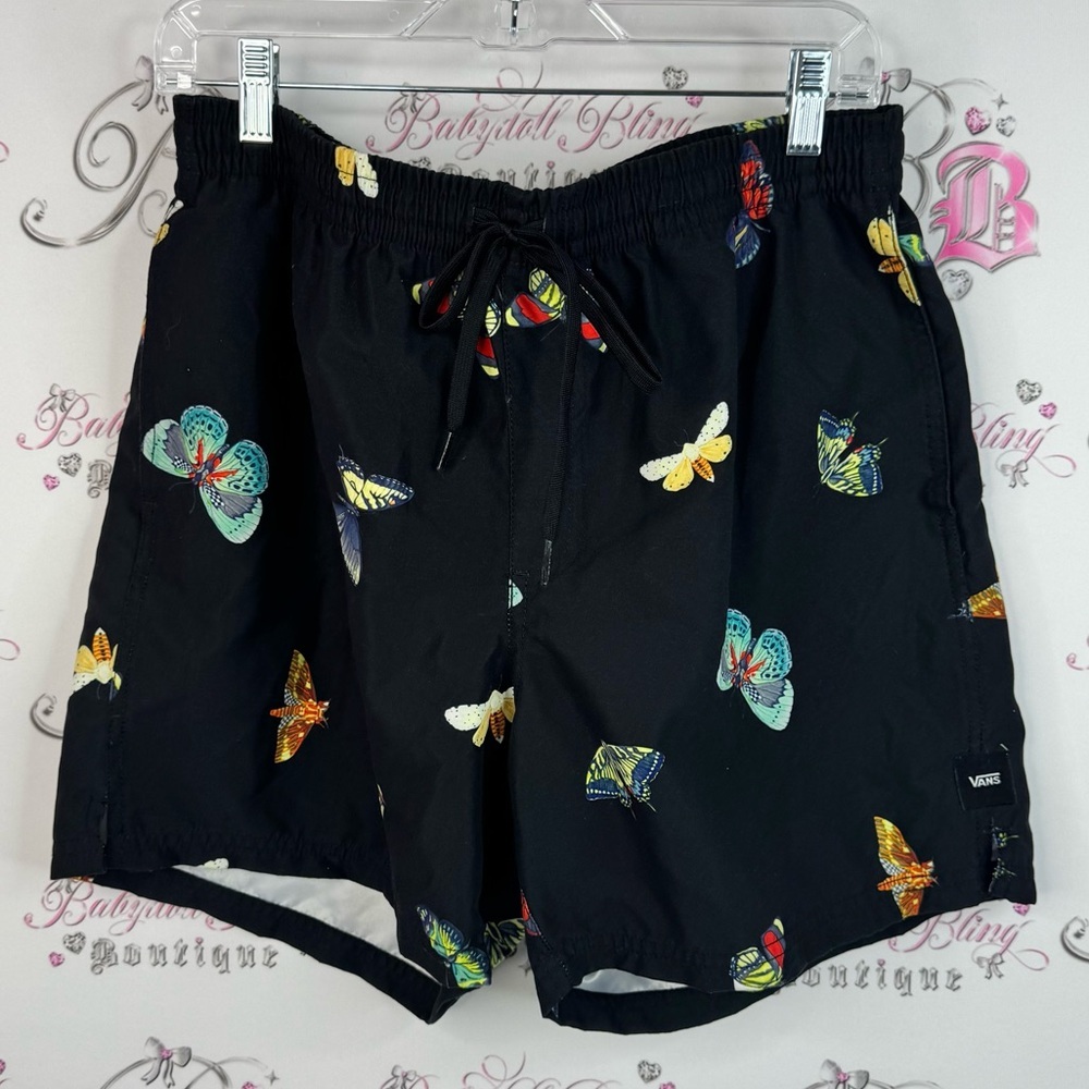 Vans shorts butterflies 🦋 multicolor pockets Black Butterfly Print Shorts
